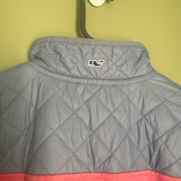 Vineyard Vines Pink and Gray Quilted Sweatshirt - Picture 7 of 8